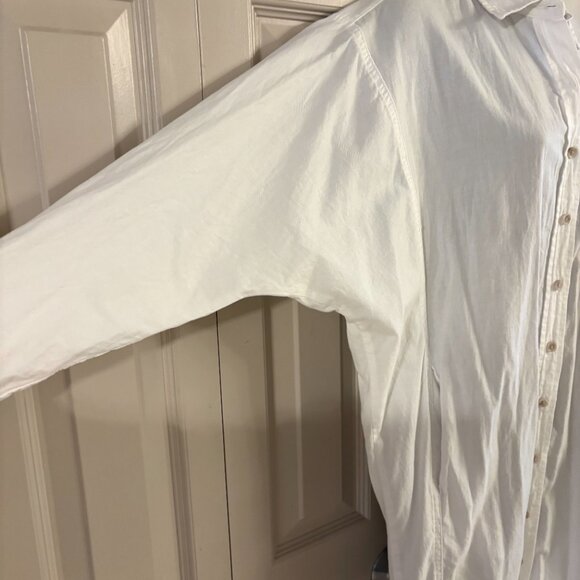 Oversized White Button-Down Shirt Dress S - Picture 6 of 12